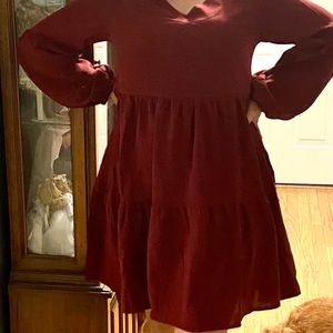 Amoretu Women’s Burgundy Tunic Dress